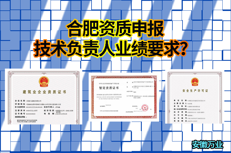 合肥資質(zhì)申報技術(shù)負(fù)責(zé)人業(yè)績要求？